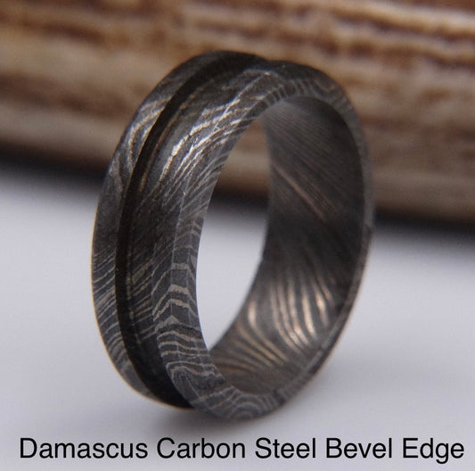Damascus Carbon Steel Ring